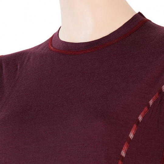 SENSOR MERINO AIR dámské triko dl.rukáv port red Velikost: