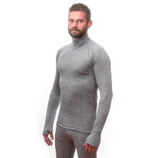 SENSOR MERINO BOLD pánské triko dl.rukáv roll neck cool gray Velikost: