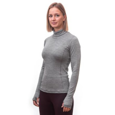 SENSOR MERINO BOLD dámské triko dl.rukáv roll neck cool gray Velikost: