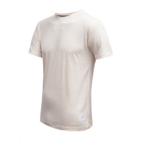 SENSOR MERINO LITE pánské triko kr.rukáv mottled beige velikost