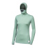 SENSOR MERINO DF dámské triko dl.rukáv s kapucí basil green velikost
