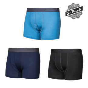 SENSOR MERINO ACTIVE 3-PACK pánské trenky černá/modrá/deep blue velikost