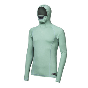 SENSOR MERINO DF pánské triko dl.rukáv s kapucí basil green velikost