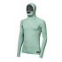 SENSOR MERINO DF pánské triko dl.rukáv s kapucí basil green velikost