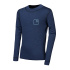 SENSOR MERINO DF LOGO UP juniorské triko dl.rukáv deep blue velikost