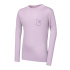 SENSOR MERINO DF LOGO UP juniorské triko dl.rukáv mystic violet velikost