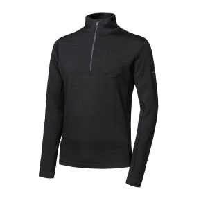 SENSOR MERINO EXTREME UP pánská mikina dl.rukáv zip černá velikost