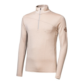 SENSOR MERINO EXTREME UP pánská mikina dl.rukáv zip almond beige velikost