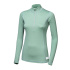 SENSOR MERINO DF dámské triko dl.rukáv zip basil green velikost