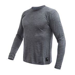 SENSOR MERINO LITE pánské triko dl.rukáv anthracite gray velikost
