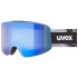 UVEX LYŽAŘSKÉ BRÝLE PROVOQE FM BLACK MATT DL/MIRROR BLUE ON GREEN-CLEAR S2 (S5506822330)