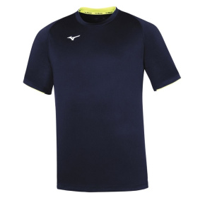 MIZUNO Core Short Sleeve Tee/Navy/Yellow Fluo MIZUNO Core Short Sleeve Tee/Navy/Yellow Fluo