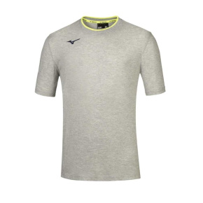 MIZUNO Men Mizuno Tee / Heather Grey/Yellow Fluo MIZUNO Men Mizuno Tee / Heather Grey/Yellow Fluo
