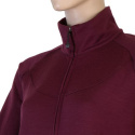 SENSOR MERINO UPPER dámská mikina celozip port red velikost