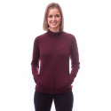 SENSOR MERINO UPPER dámská mikina celozip port red velikost