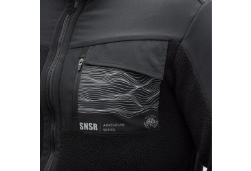 SENSOR TEDDY pánská bunda fleece celozip černá velikost XXL