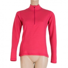 SENSOR MERINO DF dámské triko dl.rukáv zip magenta SENSOR MERINO DF dámské triko dl.rukáv zip magenta