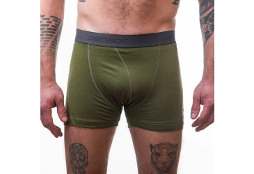 SENSOR MERINO ACTIVE pánské trenky safari green velikost