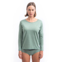 SENSOR MERINO AIR traveller dámské triko dl.rukáv basil green velikost