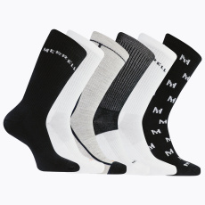 merrell ponožky MEA33694C6B2 BKAST RECYCLED CUSHION CREW (6 packs) black assorted