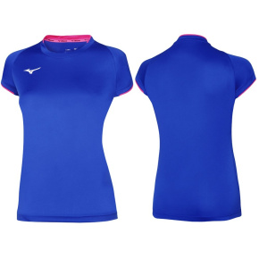 MIZUNO Core Short Sleeve Tee/Royal/Pink Fluo