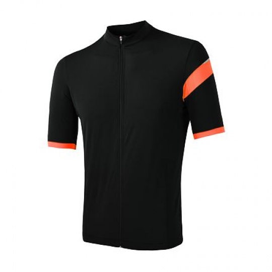 SENSOR CYKLO CLASSIC pánský dres kr.rukáv celozip černá/oranžová Velikost: