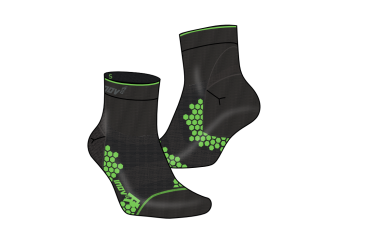 INOV8 TRAILFLY SOCK MID black/green L