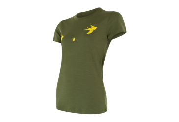SENSOR MERINO ACTIVE PT SWALLOW dámské triko kr.rukáv safari green velikost
