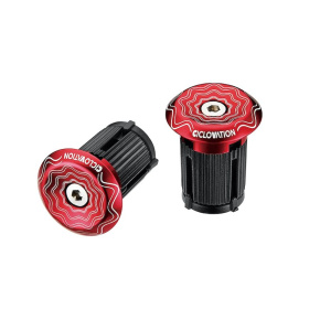 CICLOVATION zátky do řidítek Lock-In Vortex Power Wave červená