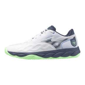 MIZUNO WAVE ENFORCE COURT AC(U) / White/Vintage Indigo/Neo Mint