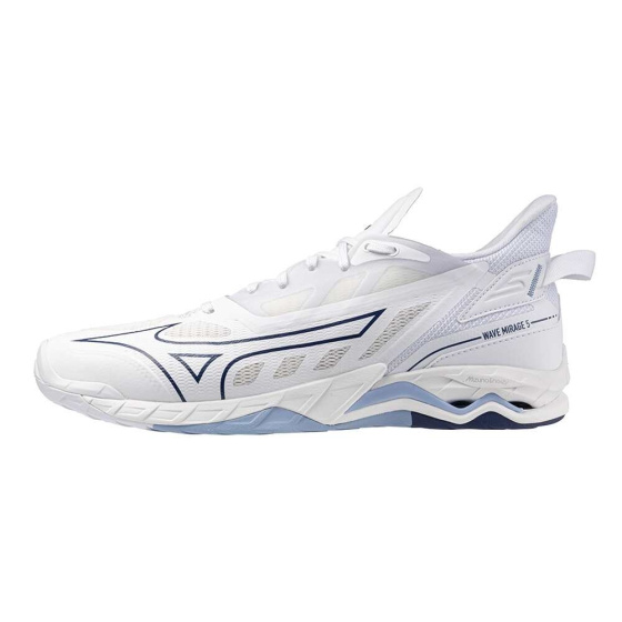 MIZUNO WAVE MIRAGE 5(U) / White/BellwetherBlue/BelAirBlu /