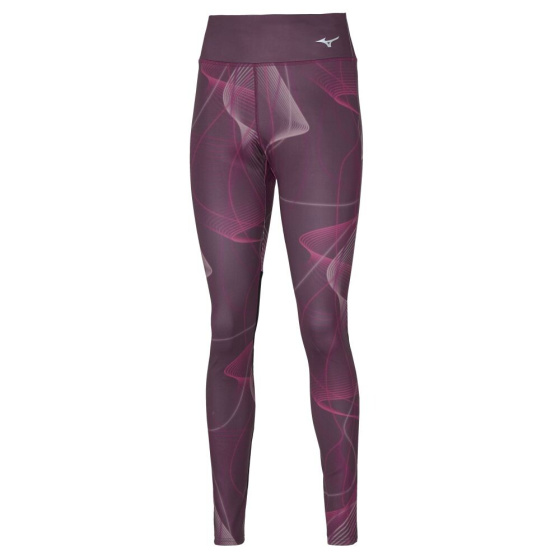 MIZUNO Printed Tights / Grape Wine