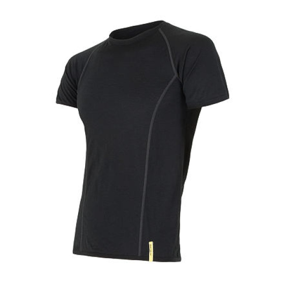 SENSOR MERINO ACTIVE pánské triko kr.rukáv černá velikost