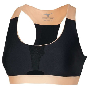 MIZUNO High Support Bra / Black / Apricot Ice / S