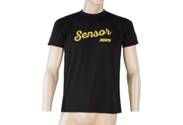 SENSOR COOLMAX FRESH PT LOGO pánské triko kr.rukáv černá Velikost: