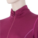 SENSOR MERINO ACTIVE dámské triko dl.rukáv stoják zip lilla velikost