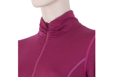 SENSOR MERINO ACTIVE dámské triko dl.rukáv stoják zip lilla velikost