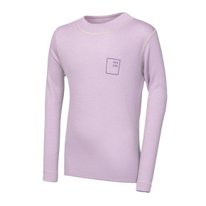 SENSOR MERINO DF LOGO UP juniorské triko dl.rukáv mystic violet velikost 140