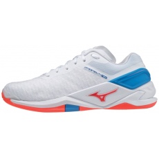 MIZUNO WAVE STEALTH NEO / WHITE / IGNITION RED / FRENCH BLUE / MIZUNO WAVE STEALTH NEO / WHITE / IGNITION RED / FRENCH BLUE /