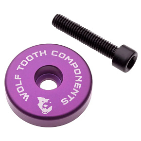 WOLF TOOTH krytka ULTRALIGHT STEM CAP ultraviolet purple + 5mm spacer WOLF TOOTH krytka ULTRALIGHT STEM CAP ultraviolet purple + 5mm spacer