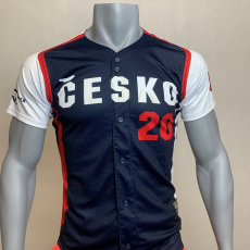Hraný originální dres České baseballové reprezentace z ME a MS U12 2022 Hraný originální dres České baseballové reprezentace z ME a MS U12 2022