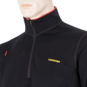 SENSOR MERINO UPPER pánská mikina krátký zip černá velikost