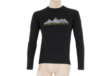 SENSOR MERINO DF ADVENTURE pánské triko dl.rukáv černá velikost