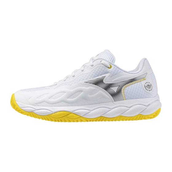 MIZUNO WAVE ENFORCE COURT PADEL(W) / White/Black Sand/VibrantYellow