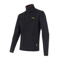SENSOR MERINO UPPER pánská mikina krátký zip černá Velikost: SENSOR MERINO UPPER pánská mikina krátký zip černá Velikost:
