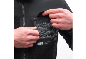 SENSOR TEDDY pánská bunda fleece celozip černá velikost XXL