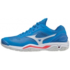 MIZUNO WAVE STEALTH V / FRENCH BLUE / WHITE / IGNITION RED /