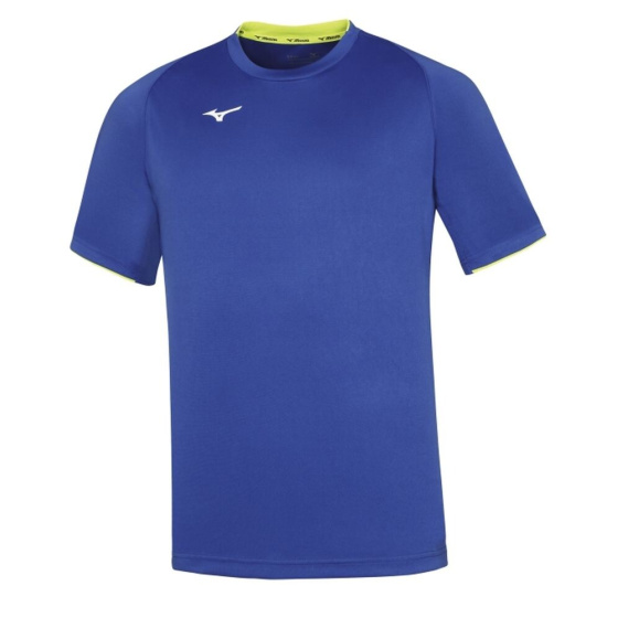 MIZUNO Core Short Sleeve Tee/Royal/Yellow Fluo