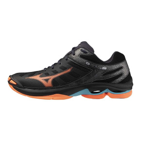 MIZUNO WAVE VOLTAGE 2(U) / Black/Neon Flame/Peacock Blue /