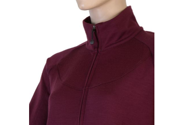 SENSOR MERINO UPPER dámská mikina celozip port red velikost